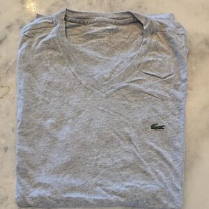 Lacoste Heather Gray Crew Neck Tee